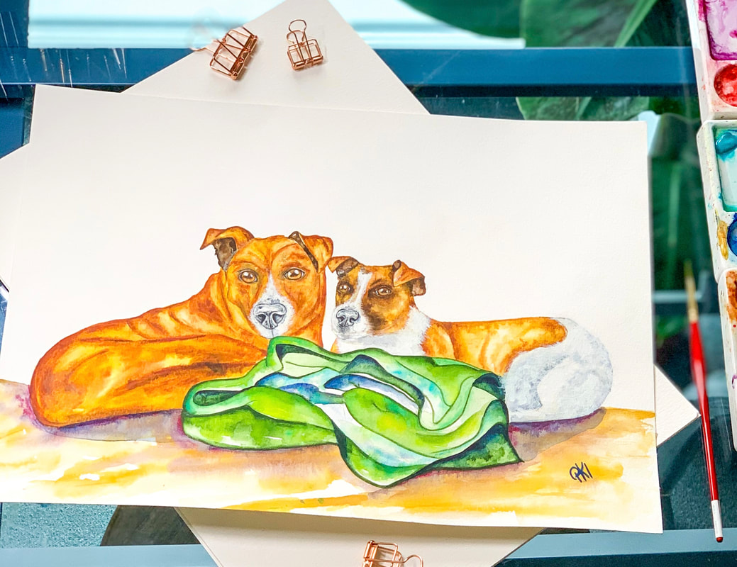 Custom dog painting pet gift custom pet painting animal painting custom portrait painting birthday gift pet loss dog drawing