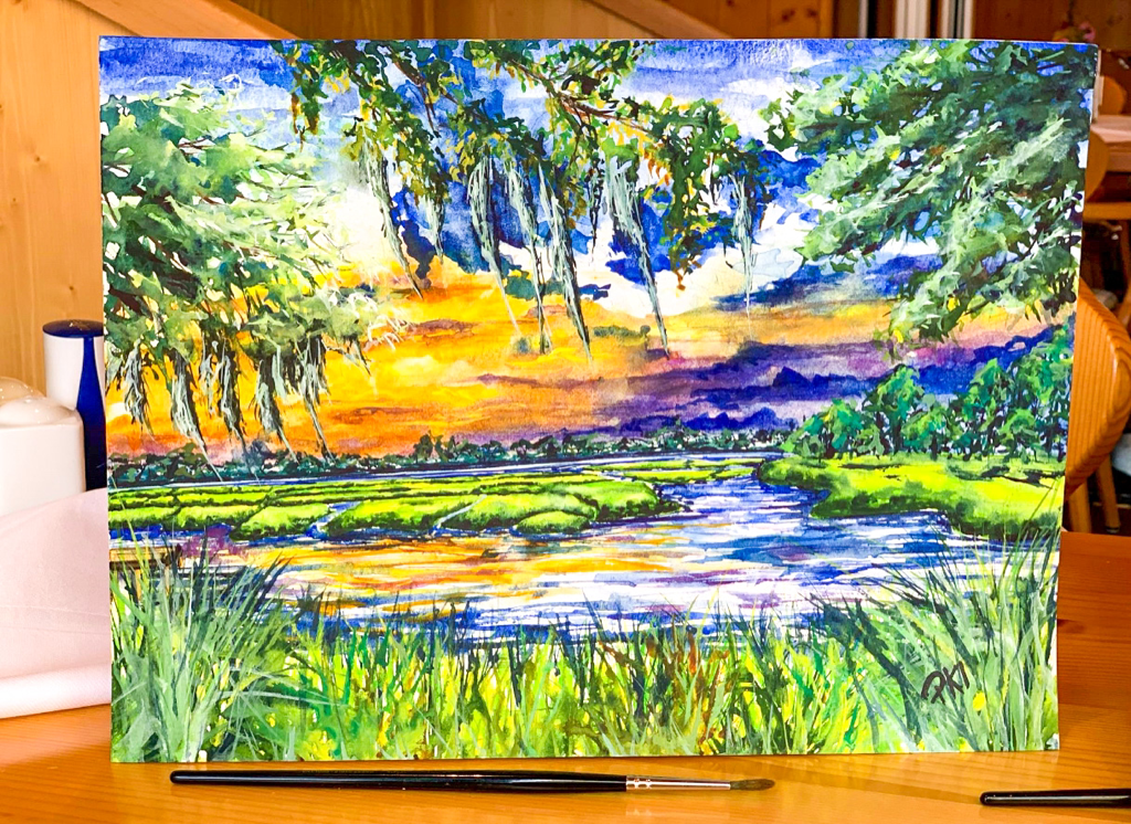 Watercolor Landscapes/ Custom Ideas/Requests, -Watercolor Landscapes of each duty station, retirement destination or “home” (whatever that means to you) - State Birds, State Flowers -Custom Designs for future Christmas Cars, Birthdays or Baby Announcements -Memories of Best Friends captured in a painting, Patrizia K Ingram ART, custom watercolor paintings, best gift ideas for parents, best gift ideas for retirement, best gift ideas for friends, home decorating, living room art